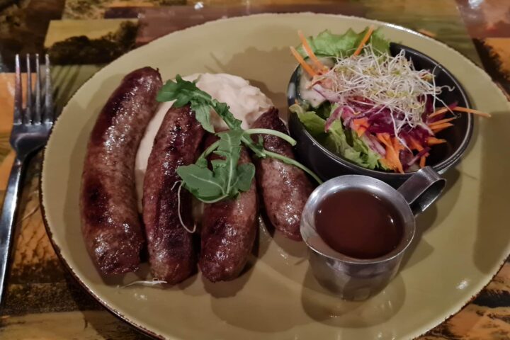 Fresh meal at air conditional restaurant